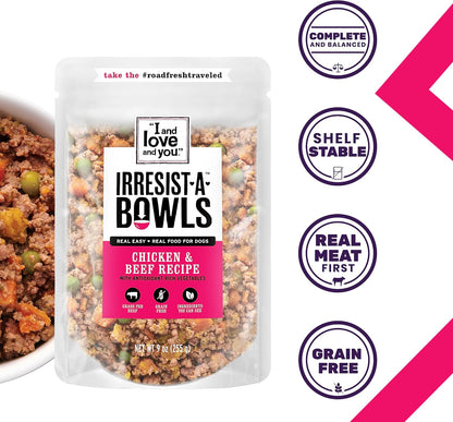 I And Love And You freeze dried dog food packaging details