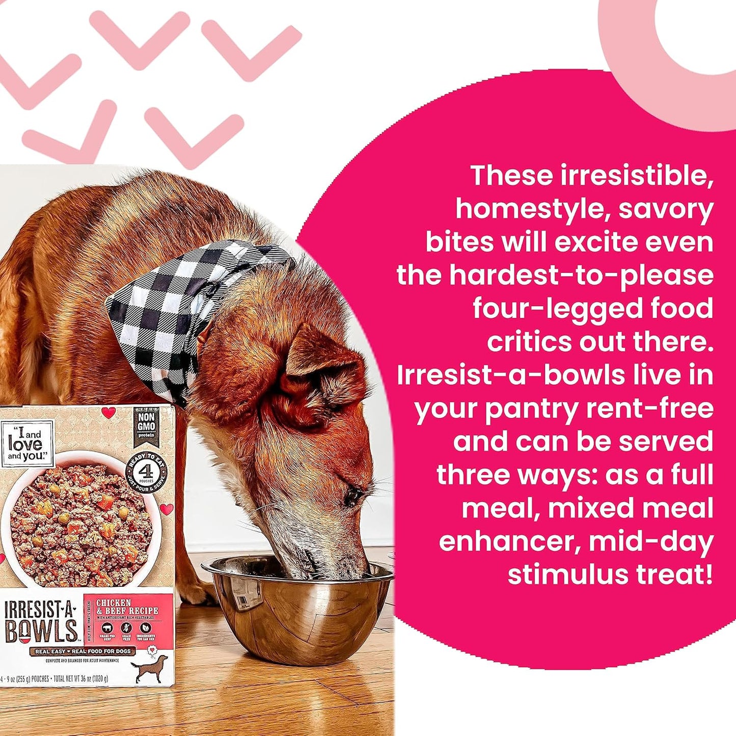 Back of I And Love And You Irresist A Bowls pouch showing ingredients