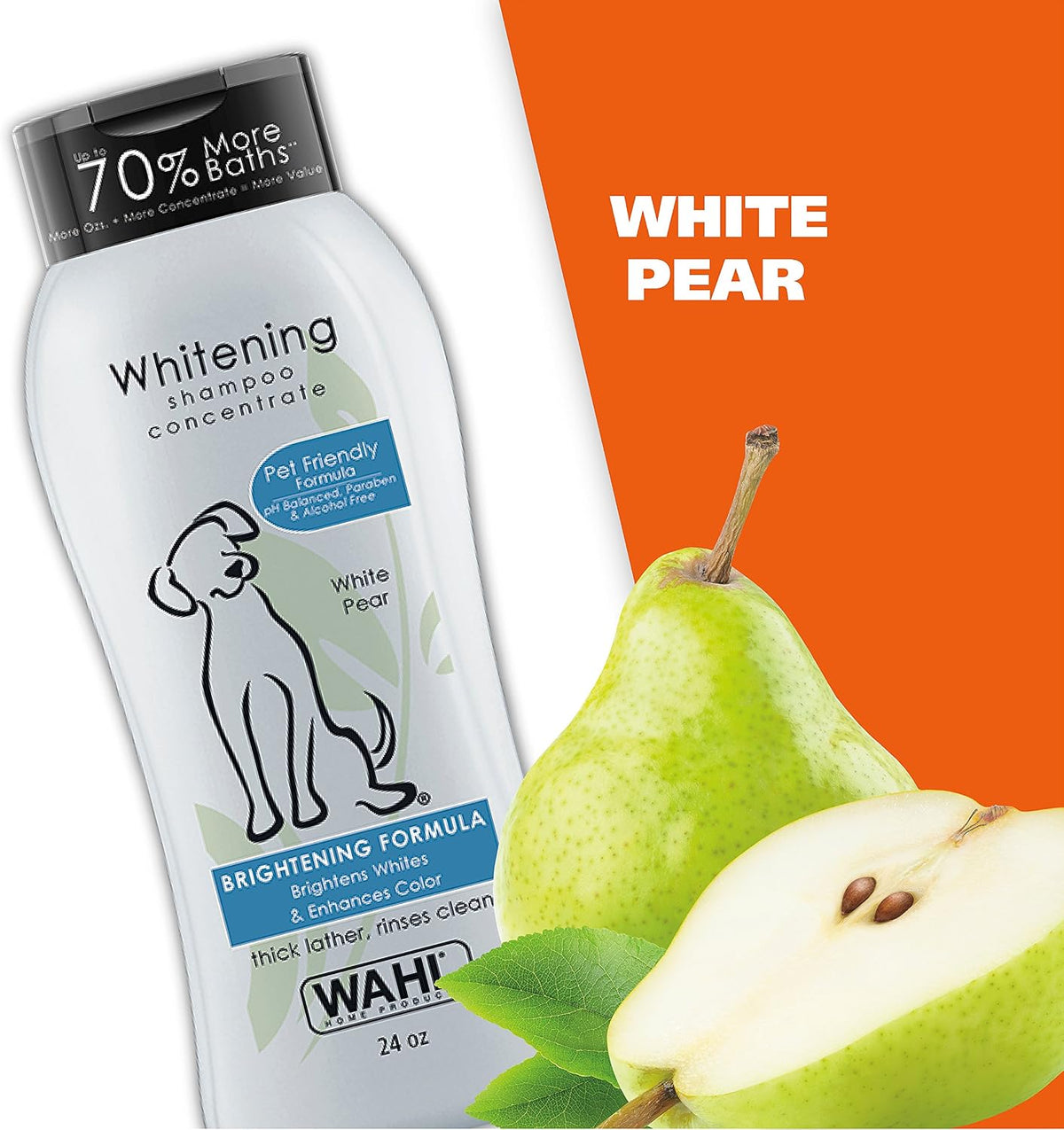Wahl whitening shampoo white pear scent for dirty dogs