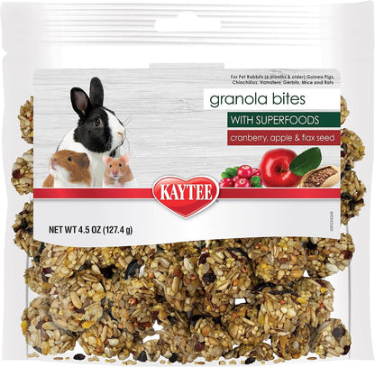 Kaytee Granola Bites with Superfoods small animal treats front packaging