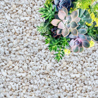Close up view of the fine texture of premium natural stone gardening sand.