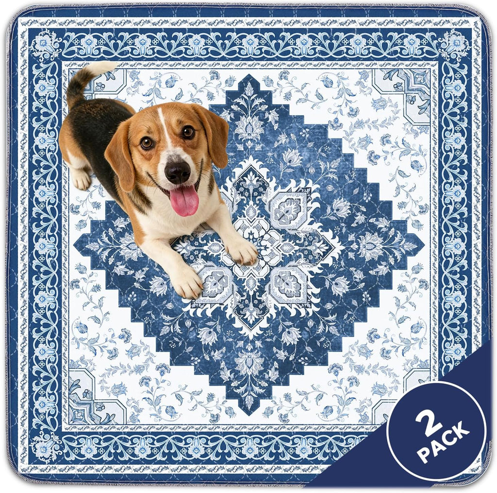 INVENHO Washable Pee Pads for Dogs 72"x72" Reusable Dog Pads Extra Large Upgrade Non-Slip Dog Pee Pads Heavy Absorbency Puppy Pee Pads Quick Dry Whelping Pads/Waterproof Puppy Training Pad - Image 14