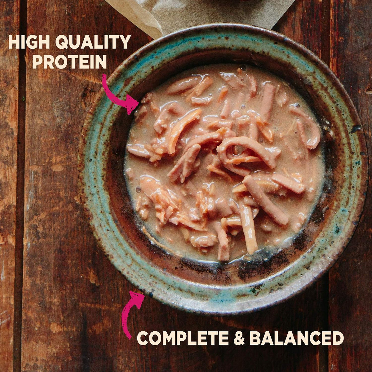 Wellness CORE mini dog food pouches in shredded chicken and turkey flavor