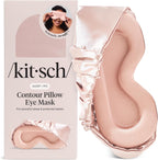 Kitsch Contour Pillow Eye Mask front view in blush color