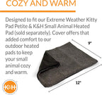 K&H replacement cover angled view highlighting the black zipper closure.