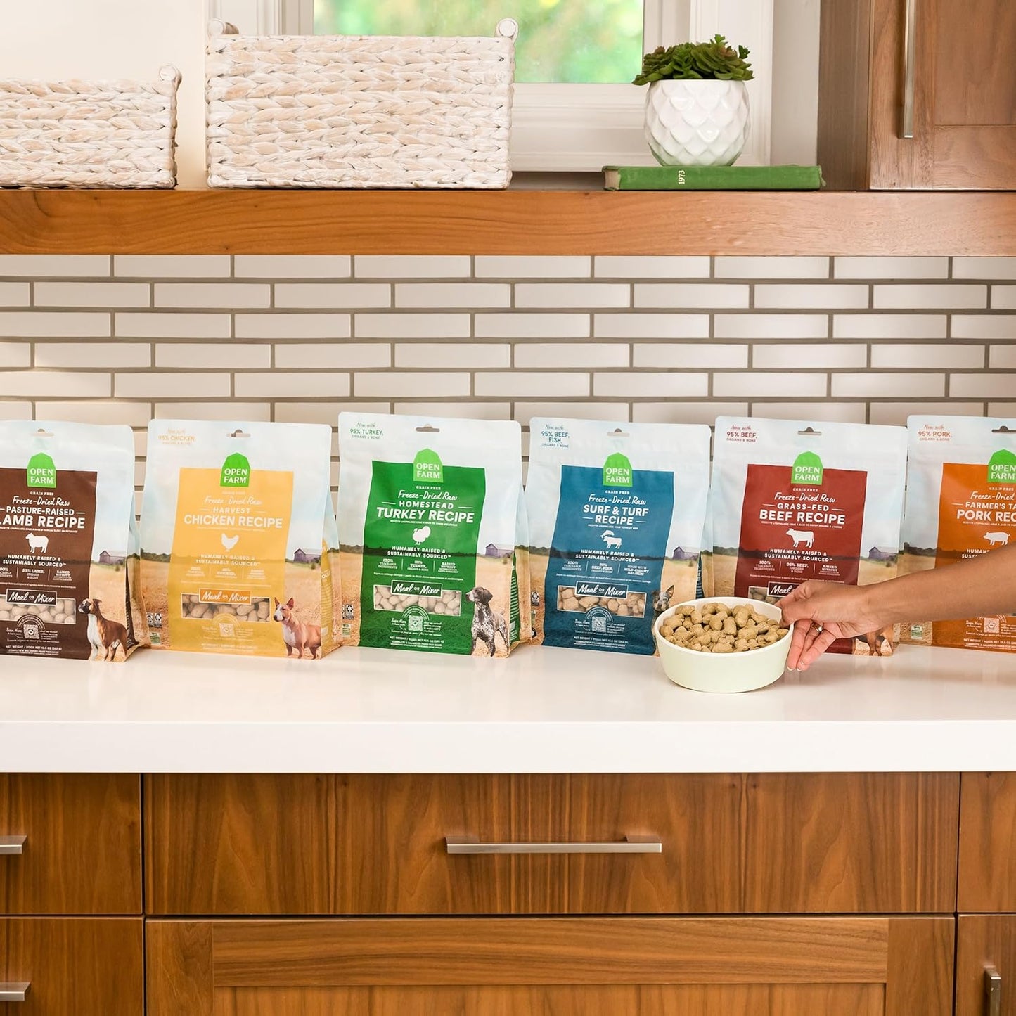 Open Farm grass fed beef raw meal packaging information
