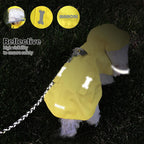 Premium imported gabardine dog poncho demonstrating water resistant fabric properties