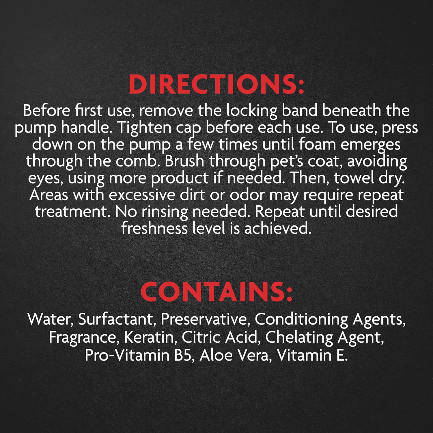 Furminator 3 fluid ounce cat grooming foam bottle label