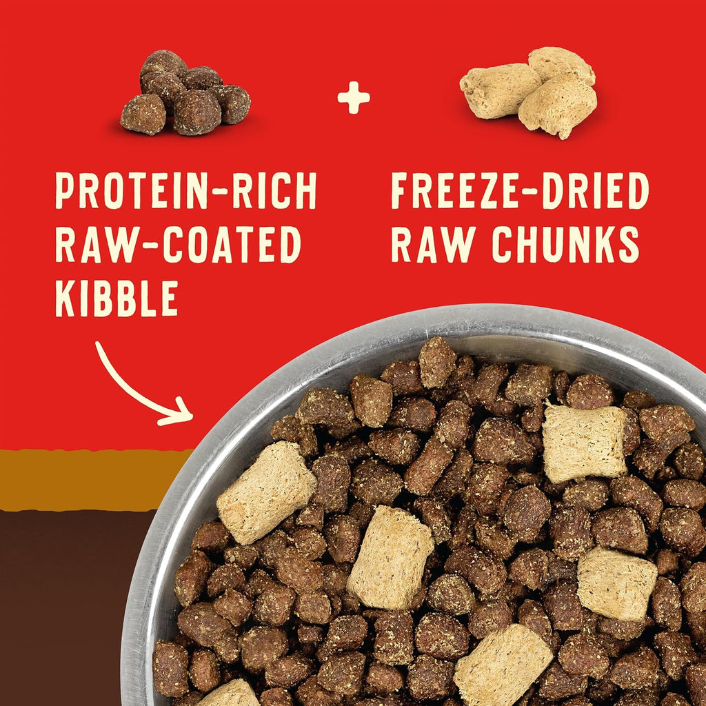 Stella & Chewy's Wild Red high protein poultry formula freeze dried raw chunks display