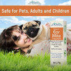 Arava dog and cat ear treatment back instructions label