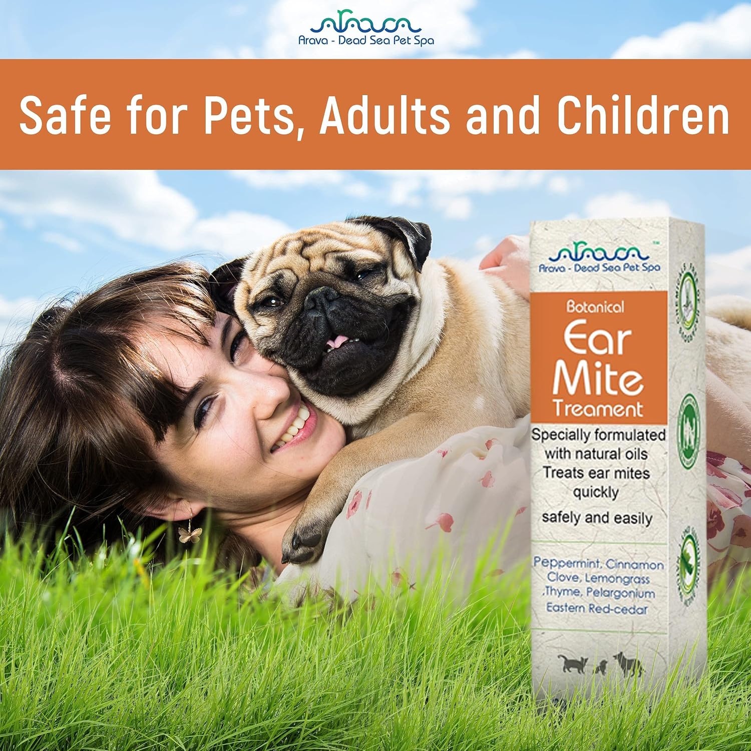Arava natural ear mite treatment for effective pet hygiene