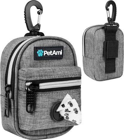 PetAmi Dog Poop Bag Holder For Leash, Dog Pet Waste Bag Dispenser For Poop With Clip For Doggie Puppy Walking Accessories Travel Camping, Dog Treat Pouch Supplies, Blue - Image 12