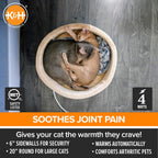 Internal dual-thermostat heating unit for pet bed