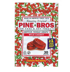 Pine Bros Gummy Sore Throat Softish Drops Wild Cherry 30 Count front packaging view for throat irritation relief