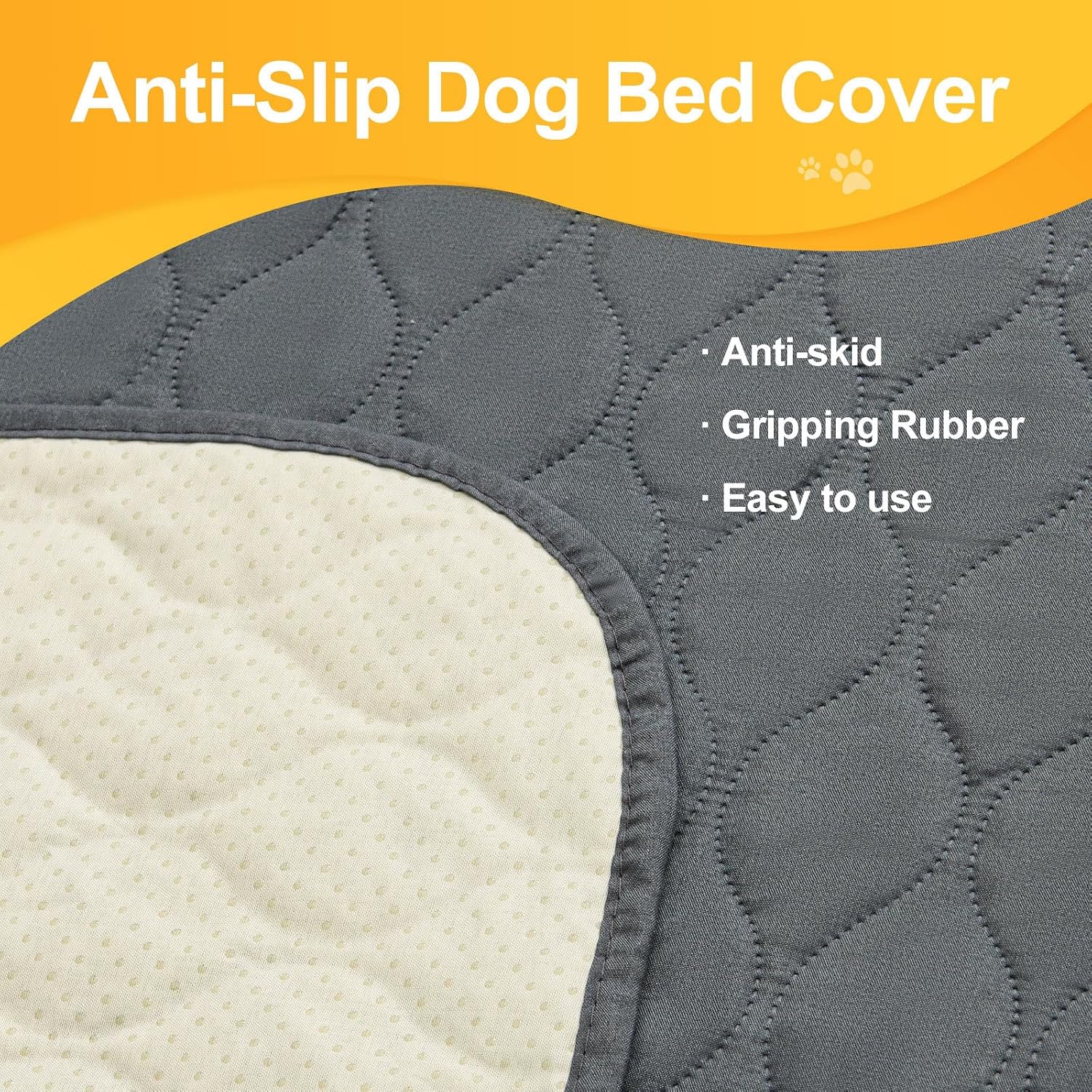Close up of the non slip rubber pattern on the back of the Roilpet pet blanket