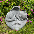 Personalized Garden Cat Memorial Stone - Peaceful Sleeping Kitten Angel Statue for Garden, Remembrance, cat memorial for graver and Loss - Pet Sympathy GiftCat Outdoor Memorial Gifts Gifts for Kitty - Image 13