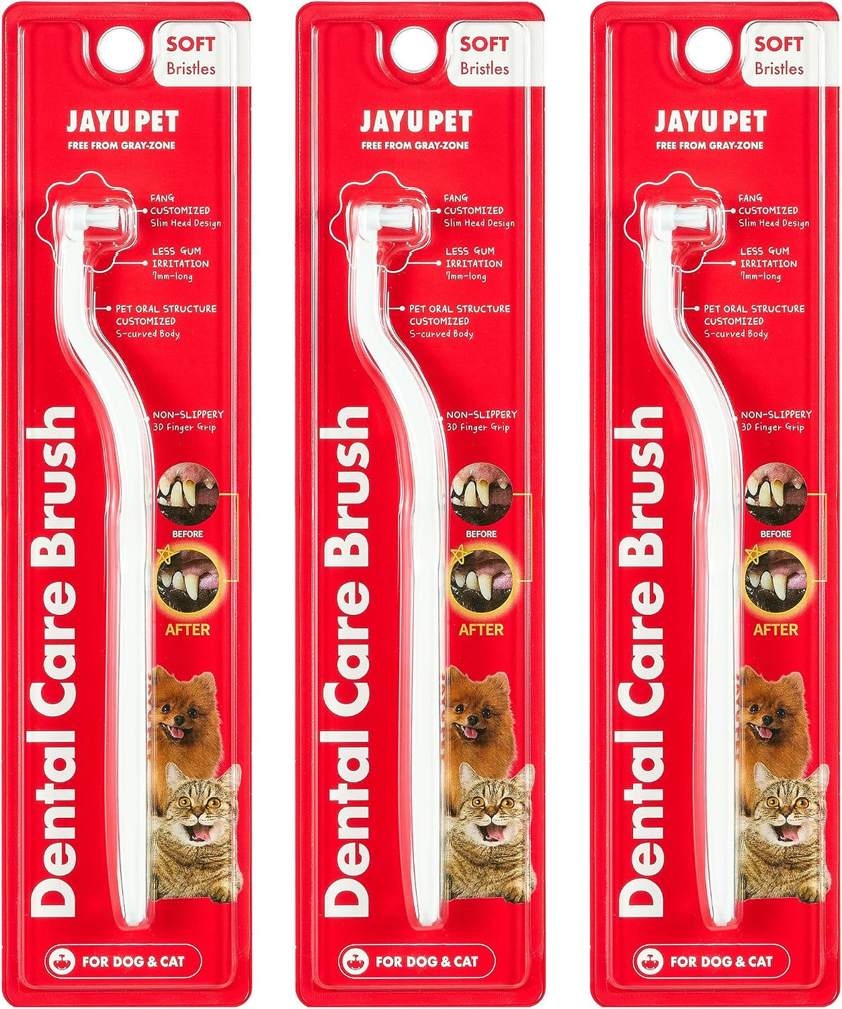 JAYU PET Dental Care Brush with Soft Bristles 1ea | Dog Toothbrush, Cat Toothbrush, For Kitten and Small Dogs, Removes Old Plaque and Tartar, Easy Cleaning - Image 12
