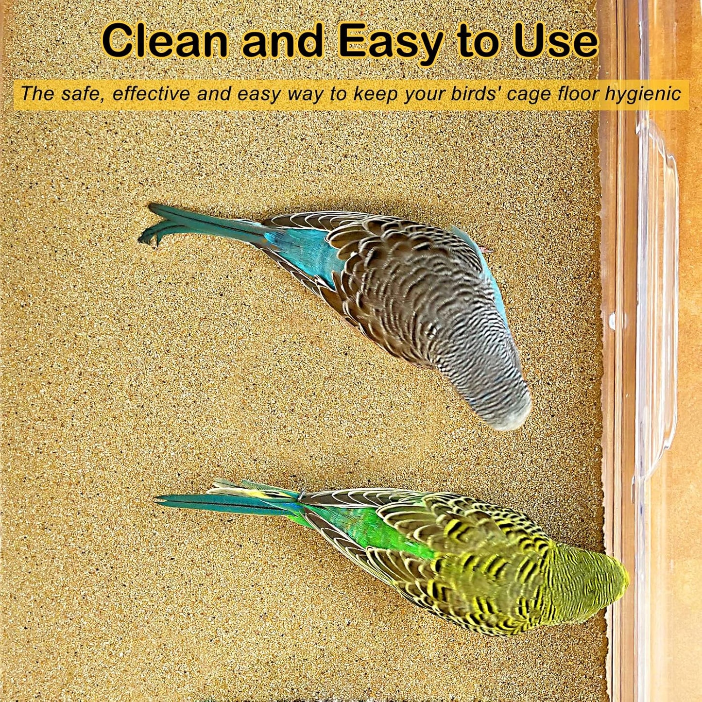 S&X Gravel Paper for Bird Cage 30-Pack 15" x 9.5" Bird Cage Liners Disposable for Enhanced Hygiene and Bird Health - Image 2