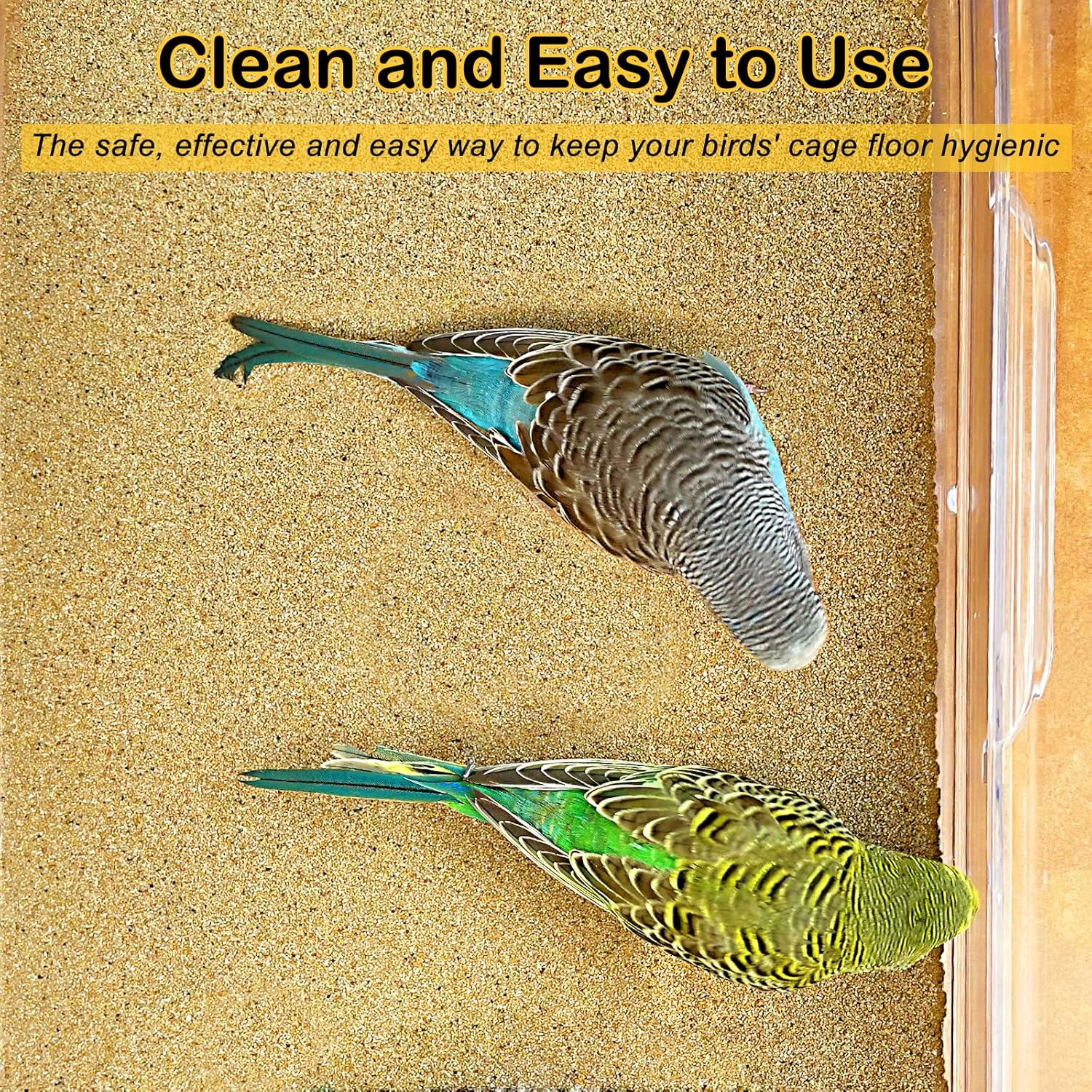 S&X Gravel Paper for Bird Cage 30-Pack 15" x 9.5" Bird Cage Liners Disposable for Enhanced Hygiene and Bird Health - Image 2