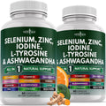 New Age Thyroid Support 120 Capsules front view showcasing the primary ingredient panel.