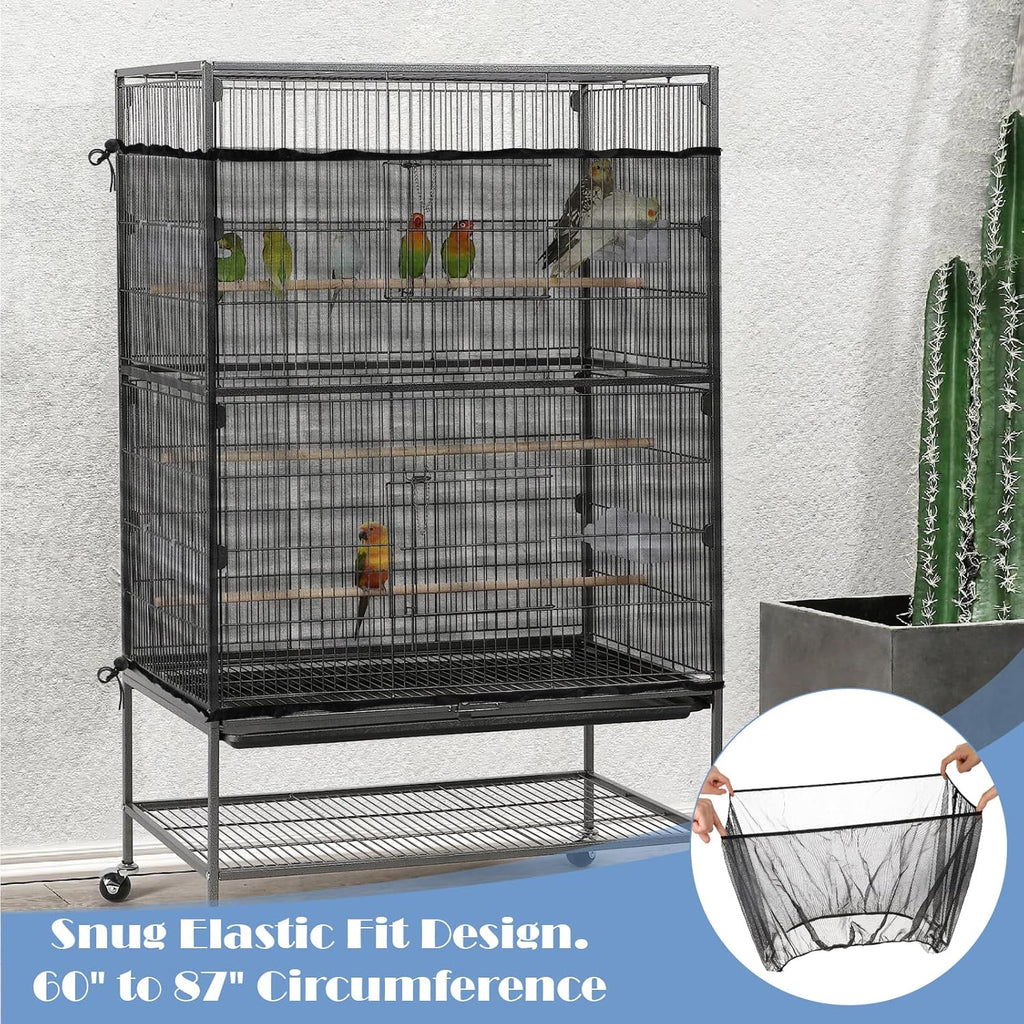 Trinkrittey pet bird cage accessory displayed flat showing dimensions