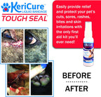 Application of KeriCure Tough Seal on dog paw