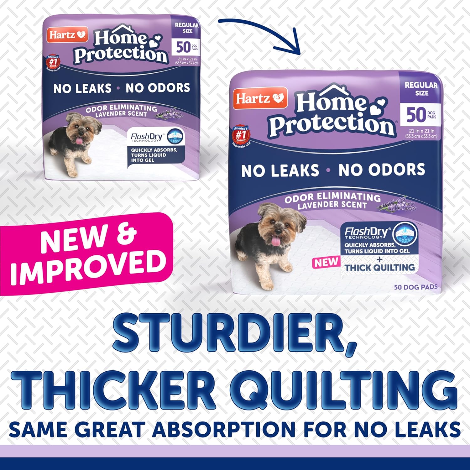 Hartz super absorbent leak proof puppy training pads six layer design visualization