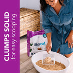 Natural wood fiber cat litter in a clean bowl
