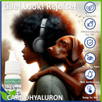 Handmade Carnohyaluron pet eye drops showing the sealed protective cap closure