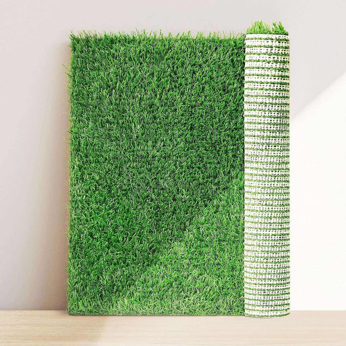 Artificial Dog Grass Pee Pad 20"x 25" 2 Pack, Grass Pad for Dogs Indoor Potty Training, Replacement Turf for Puppy, Washable Reusable Realistic Fake Grass Mat for Apartment, Balcony - Image 10