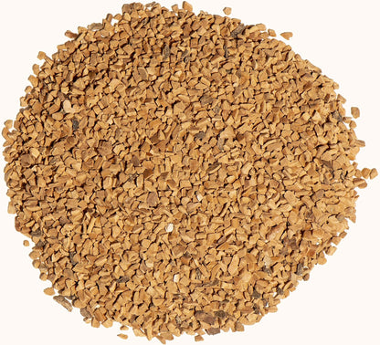 Paradise Found walnut shell cage litter bag branding and product details