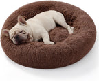 Bedsure Calming Donut Cat Bed - Fluffy Plush Round Pet Bed for Kitten & Puppy, Washable Anti-Anxiety Soft Comfy Cuddler, 20x20 Inches, Grey (Basic Version) - Image 14