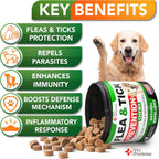 Vet Promise natural oral pest control supplement tablets for all dog breeds