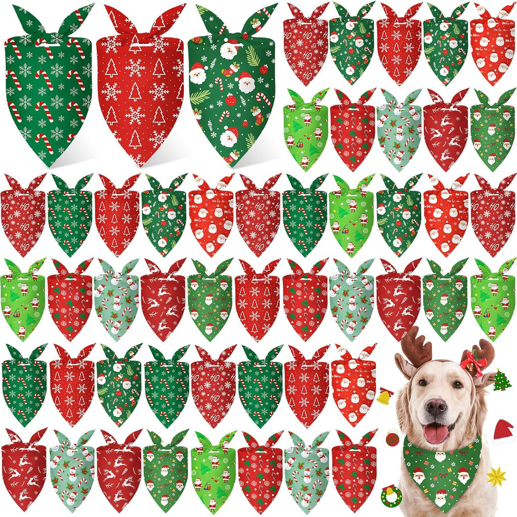 Weewooday 50 Pcs 4th of July Dog Bandanas Bulk for Patriotic American Striped Star Red White and Blue Independence Day Flag Scarf for Small Medium Large Outfit(Striped Star, 31.5 x 21.7 X21.7 Inch) - Image 12