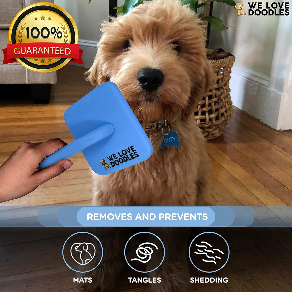 Slicker Brush for Dogs, Dog Grooming Supplies - Best Doodle & Poodle Brush for Haired Dogs - Goldendoodle Pin Detangler for Dematting (Large) - Image 9