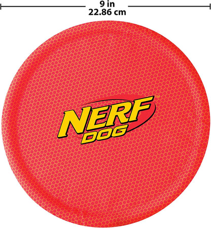 Nerf Dog flyer floating on water for pool play