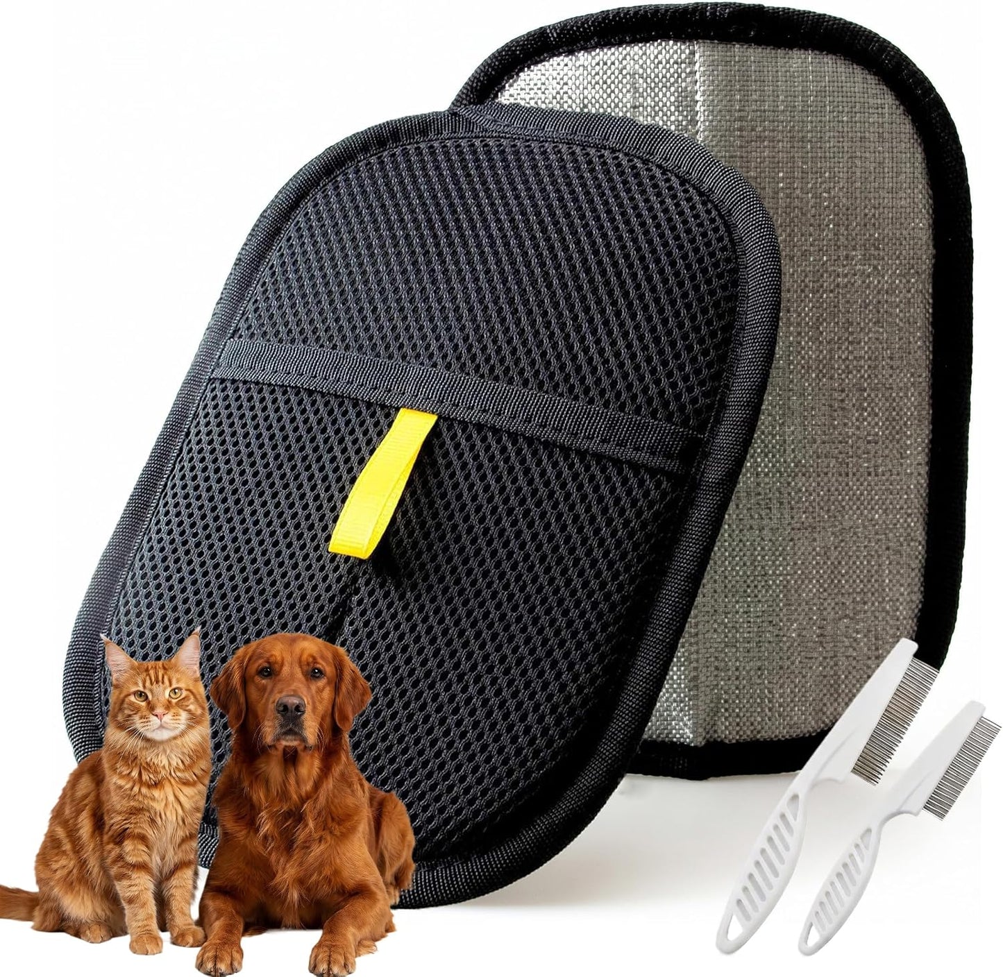 Kidelle & Co. Pet Hair Removal Glove two piece set front view for online shopping in India