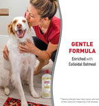 Nature's Miracle pet odor control shampoo bottle highlighting its paraben free formulation.