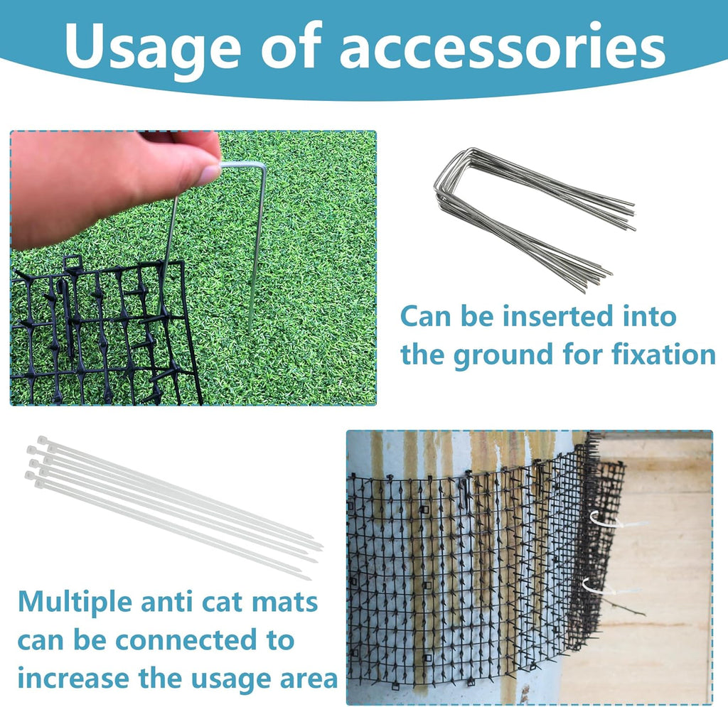 Kokmeya pet repellent mat set with zip ties
