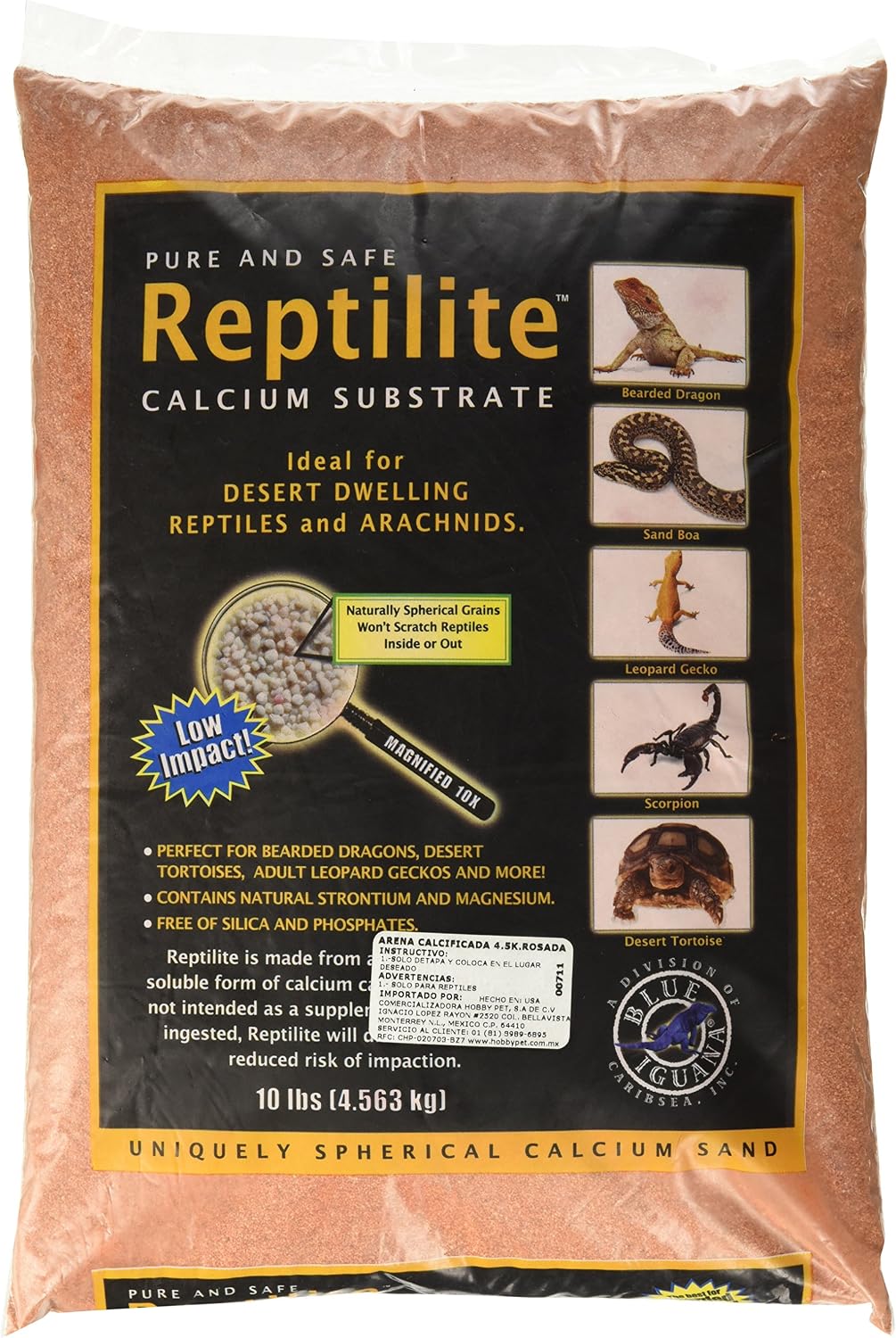 Authentic Carib Sea Reptilite packaging for desert reptiles