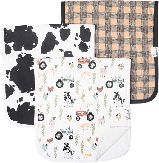 Copper Pearl premium baby burp cloths in Jo pattern
