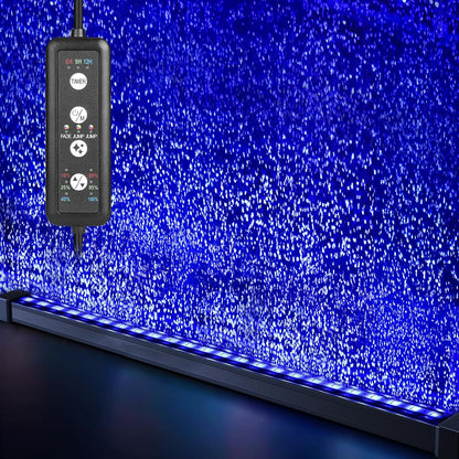 fishkeeper Submersible Fish Tank Light with Air Bubble Hole Color & Brightness & Timers Adjustable IP68 Waterproof Aquarium Bubble Light for Fish Tank Accessories Bubbler Wall (9W, Pump Not Included) - Image 11