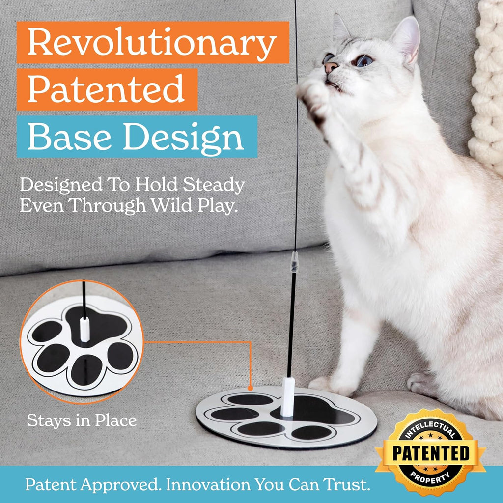 Heavy duty self holding floor base for indoor cat suction cup toys.