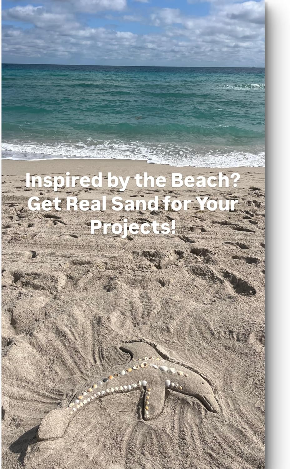 Coastal decor setup with fine Florida beach sand