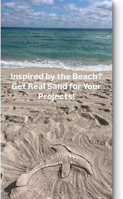 Coastal decor setup with fine Florida beach sand