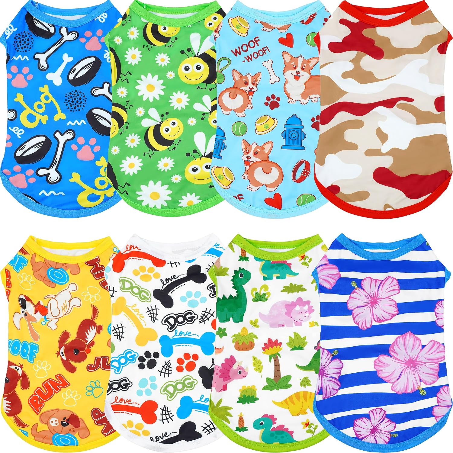 Dog clothes pack set for daily walking and outdoor activities