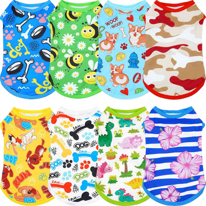 Dog clothes pack set for daily walking and outdoor activities