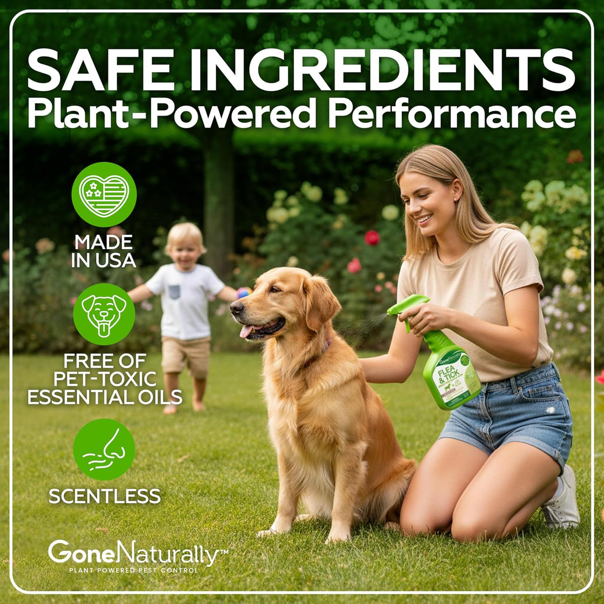 Natural Care plant-based flea and tick spray bottle