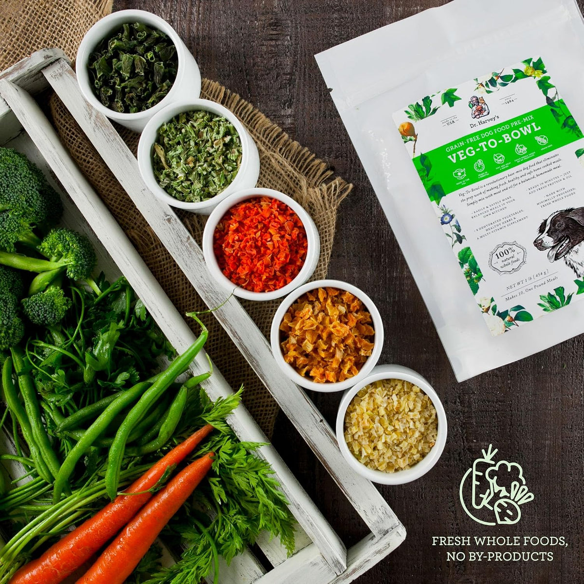 Dr. Harvey's Veg-to-Bowl Dog Food, Human Grade Dehydrated Base Mix for Dogs, Grain Free Holistic Mix (3 Pound) - Image 9