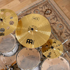 Meinl HCS series twelve inch trash stack showing factory stamp and finish